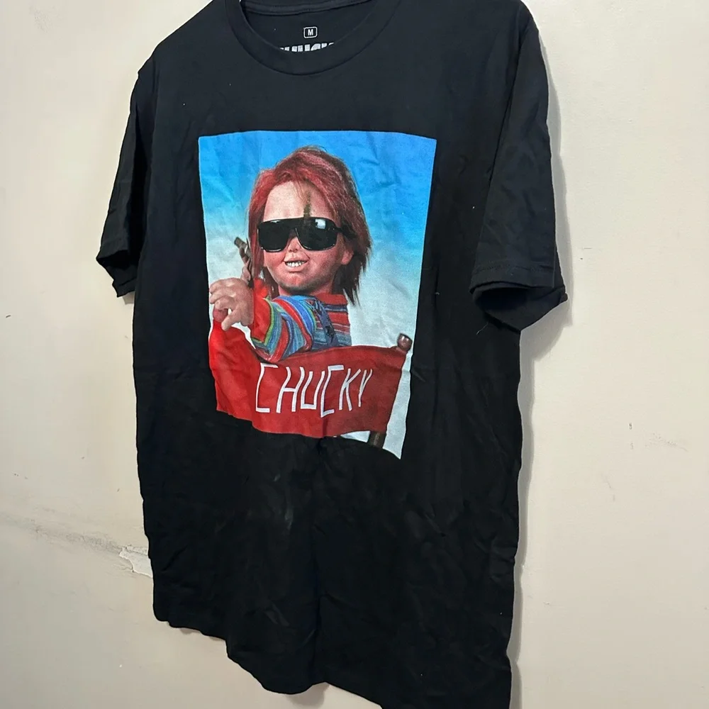 Chucky Doll Sunglasses Black Graphic T-Shirt Men’s Medium